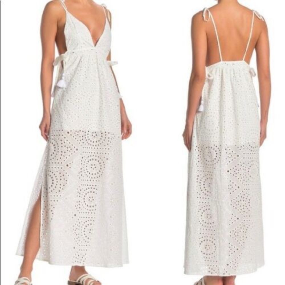 NWT MAAJI GUANA KAY EYELET MAXI COVER DRESS M
